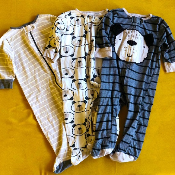 Gerber Grey & Tan Puppy Dog Pajamas, Size 6-9 Months - Picture 1 of 5